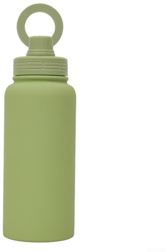 Botella de agua con accesorio magnético para teléfono para una mayor usabilidad (verde oscuro)