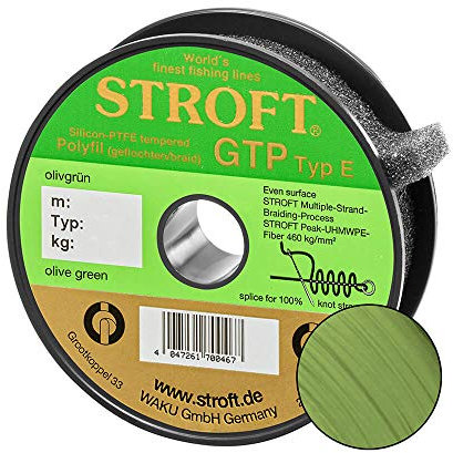 WAKU Stroft Schnur GTP Typ E geflochten olivgrün 150m Typ E5 12,00kg