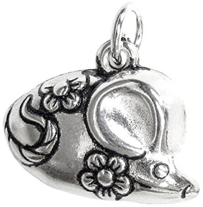 Antique Argent sterling 925 Signe du zodiaque chinois Animal Rat/souris Charm pendentif