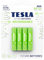TESLA RECHARGEABLE+ Batteries AAA, Pre-charged Batteries, A Long-service Battery Life, NiMH batteries, 800mAh, HR03, 1.2V, Leak-free, 4 count [Pack of 1]