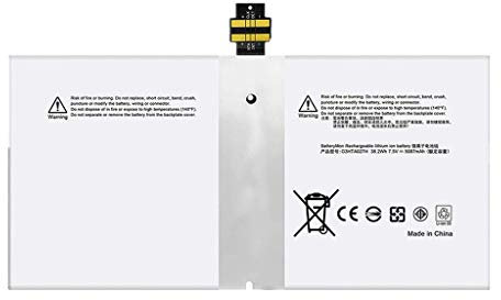 Bestome G3HTA027H DYNR01 Ersatz Akku Kompatibel mit Microsoft Surface Pro 4 1724 12.3 7.5V/38.2Wh,5087mAh Tablet