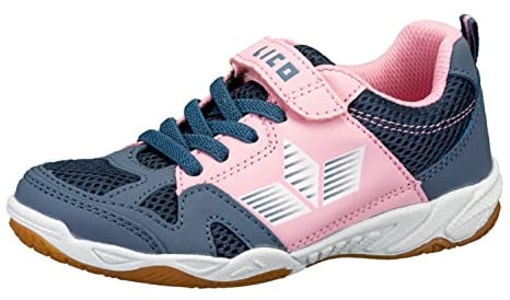 Lico Unisex Kinder Sport Vs Hallenturnschuhe, Grau Rosa, 40 EU