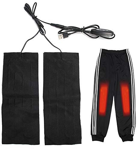 Brrnoo Electric Heating Pad, Clothes Heating Pad 5V2A Trousers Heater Pad Heating Element For Clothes Seat Winter Warmer 3 Levels Adjustable Temperature 10 X 4.1 Inch for Outdoor Winter