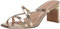 The Drop Amelie Sandalias de Tacón con Punta Cuadrada para Mujer, Oro, 36 EU