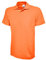 Mens & Womens Classic Polo Shirt Short Sleeve Plain Tee Top Casual Work Sports (XL, Orange)