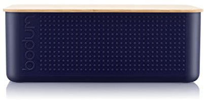 Bodum Bistro 11555-540S Brotkasten, groß, Bambusdeckel, 24 x 37 x 14 cm