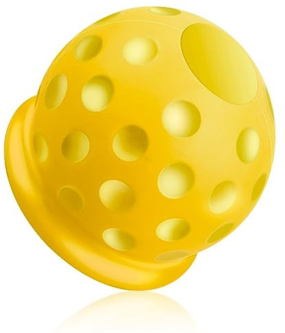 Jagowa Anhänger-Kugelkopfabdeckung - Weicher Gummischutz für 50 mm Anhängerkupplungskugeln, abriebfest, staubdicht & stilvoll - Gelb (1 Stück)