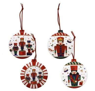 BRANDANI Decoration Lo SCHIACCIANOCI Pallina Set 4 PZ Ceramica