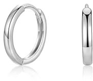 MASOP Ohrringe Silber,Creolen Silber 925 Stecker 8mm Damen Frauen Mädchen Herren