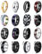 FIOROYAL 16 Stück Ringe Herren Edelstahl Herren Ring Schwarz Coole Ketten Fidget Spinner Ring Set Flaschenöffner Ringe Hochzeit Versprechen Ring für Männer Damen Größe 62
