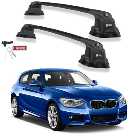 TURTLE kompatibel mit BMW 1-Series (F20) 2012-2019 Air3 Dachträger | SCHWARZ