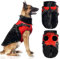 Darryy Hundejacke Winterweste Jacken Hundemantel Hundepullover Haustier Skifahren Kostüm Ärmellose Baumwolle Gepolsterte Weste Mit Brustgurt Gurt (XL)