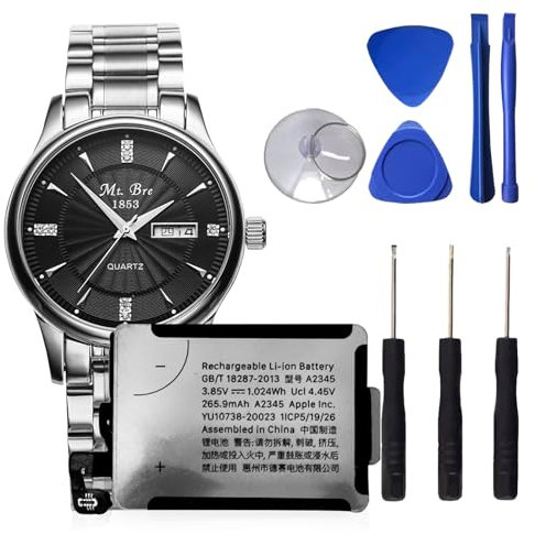 XITAIAN 3.85V 1.024Wh 265.9mAh A2345 Ersatz der Batterie Kompatibel mit iWatch Serie 6 40 mm Modell A2291 A2293 A2375 A2345 mit Toolkit