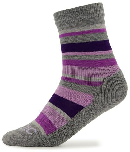 Stoic Unisex Kinder Kid's Merino Trekking Crew Socks Stripes Wandersocken