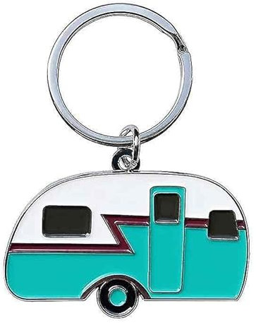 AUTOZOCO Porte-clés Camper, porte-clés de caravane, porte-clés de camping-car, porte-clés de camping, porte-clés de voyageur, breloque de camping, porte-clés rulot, porte-clés remorque de voyage,
