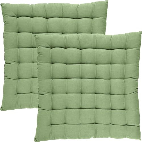REDBEST Stuhlkissen Tulsa 2er-Pack Pistazie Größe 40x40x3 cm
