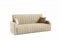 LIKMA Beige Vielseitiges 3-Sitzer 214 cm Sofa mit Schlaffunktion und Bettkasten Otto - Velvet Schlafcouch - Moderne Wohnzimmer Couch - Sofa mit Bettfunktion - Schlafsofa, Stoff: Jasmine 22