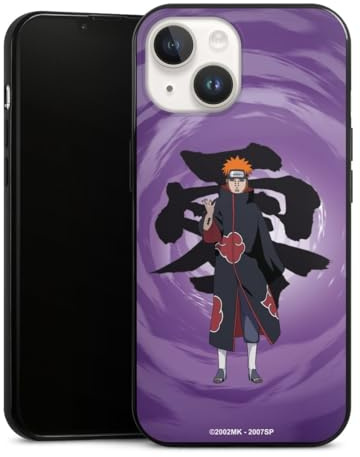 Slim Case extra dünn kompatibel mit Apple iPhone 14 Silikon Handyhülle schwarz Hülle Pain Naruto Shippuden Akatsuki