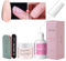 Aokitec 28g Dipping Build Powder Nails Set mit Nail Repair Glue | Nagel Aufbau Powder Nagelhärter für Broken Cracked Spilt Weak Nails | Nagelpflege Set | Nagelpflegeprodukte(Rosa)