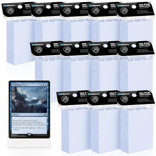 1200 Pack Card Sleeves, Perfect Fit Inner Sleeves Ideal for Double-Sleeving, Trading Card Sleeve Compatible with MTG, TCG, Gaming Cards (64 x 89 mm)