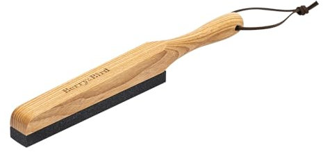 Berry&Bird Sharpening Stone File Garden Tool Sharpener with Handle, 180 Grits Silicon Carbide, Sharpening Knife, Axe, Hatchet, Lawn Mower Blade, Spade, Ideal for Garden, Chefs & Knife Enthusiasts