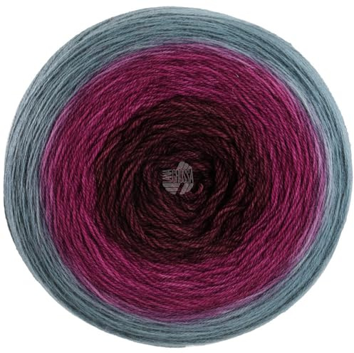 LANA GROSSA Merino Lace Aquarell | Extrafeine Merinowolle in Lace-Garnstärke im Farbverlauf bedruckt | Handstrickgarn aus 100% Schurwolle (Merino) | 100g Wolle zum Stricken & Häkeln | 800m Garn FB8