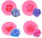 Moldes para Velas, 4 Moldes de Silicona para Velas de Flores 3D para Manualida Hacer Jabón Velas Pasteles Dulces Decoración de Pasteles de Chocolate Dulces