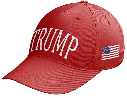Purple Print House Trump Baseball Cap Unisex President MAGA Taking America Back American USA 47 45 Men Women Hat, One Size, Red