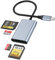 Lecteur de carte USB C SD 4.0 UHS-II SD TF Lecteur de carte mémoire Dual SD Dual TF pour SD Micro SD SDXC SDHC MMC RS-MMC Micro SDXC UHS-II et cartes UHS-I pour ordinateurs portables, tablettes