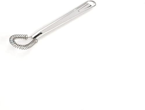 Stainless Steel Sauce & Gravy Whisk,Egg Mixer Mini Spring Coil Whisk Hand Held Sauce Stirrer Blender Milk Frother Foamer(Silver)