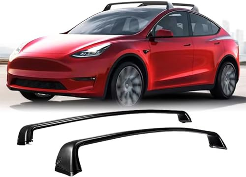 MHysa Auto Dachgepäckträger Korbwanne Dachbox Dachträger Querträger kompatibel mit für Tesla Model 3 2017-2022 2023 2024 2025, Black roof Rack
