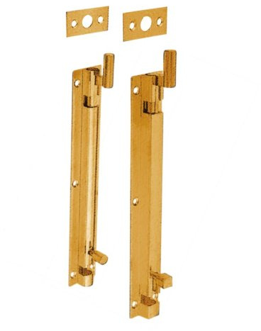 Kooples Hardware Narrow Barrel Bolt Necked Brass Barrel Slide Lock Necked Door Bolt Door Latch Ideal Door Locks for Internal and External Doors (Satin Nickle, 150 MM)