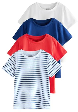 NEXT Mädchen 4er-Pack T-Shirts Red/Blue 168