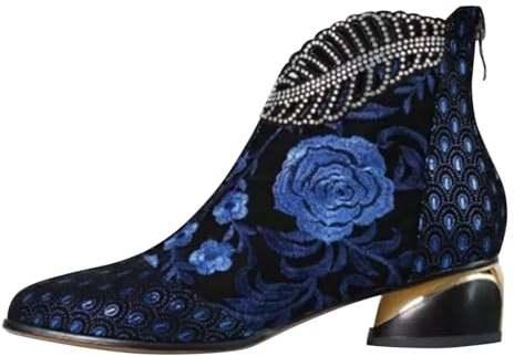 Meaunzyl Stivali Donna Invernali Chelsea Boot Corti Eleganti Stivali Texani Con Tacco Casual Tronchetti Da Lavoro Stivaletti Per Autunno E Inverno, Da Donna, Con Tacco a Blocco, Per Le Mezze Stagion