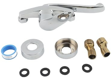 Wakects Grifo de Cocina de Pared, Grifo Monomando para Lavadero, Grifo de Caño Giratorio Flexible, Grifo de Cocina Monomando Frío y Caliente, Brazo Giratorio de Pared 20 Cm