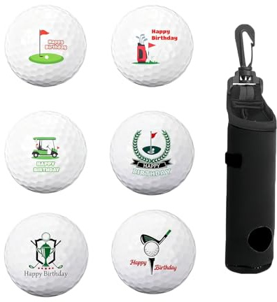 Set regalo da 6 palline da golf, divertenti palline da golf personalizzate con sacchetto, palline da golf, compleanno per golfisti, uomini, Natale, compleanno, golf, uomini e donne