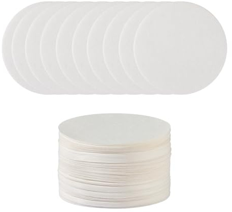 Mongdio Lot de 200 filtres à café expresso en papier, filtres à café ronds de rechange, filtres en papier jetables pour machine à expresso et cafetière à moka, 58 mm