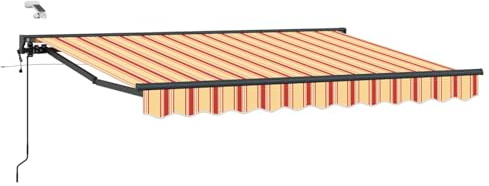 vidaXL Elektrische ausziehbare Markise 3,5 x 2,5 m, Garten Schattenlösungen, modernes Freiluftzelt, ausziehbares Markisen, elektrische Sonnenschutz, Verstellbarer Schirm