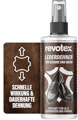 Lederdehner Spray 100 ml - Schuhdehner Spray ohne Treibgas für alle Lederarten & Farben - Dehnungsspray Schuhe Leder, farblos & materialschonend - Schuhweiter gegen Druckstellen