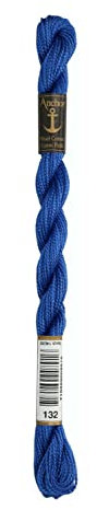 Anchor Perlgarn Stärke 5 4585000-00132 königsblau Stickgarn, 100 % Baumwolle, 5g Strängchen