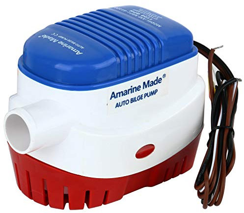 Amarine Made Pompe à eau de cale automatique submersible pour bateau 12 V 1100 gph
