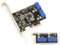 KALEA-INFORMATIQUE PCI Express PCIe-auf-USB 3.0-Controller-Karte mit 2 internen USB3-Ports, 19 Punkten, 5G und NEC-Chipsatz. Low- und High-Profile-Winkel im Lieferumfang enthalten.