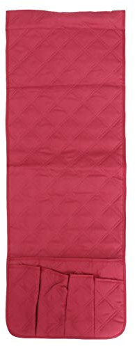 OUNONA Portaoggetti Letto Tasche portaoggetti per Cellulare Telecomando riviste Occhiali Vano portaoggetti per Il Letto o Divano (Rosso)