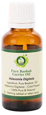 R V Essential Reines Baobab Träger Öl 5ml (0.169 Unzen) - Adansonia Digitata (100% reines und natürliche Kaltgepresste) Pure Baobab Carrier Oil