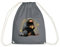 Spreadshirt Phantastische Tierwesen Niffler mit Gold Turnbeutel, One size, Grau