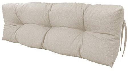 chilly pilley Palettenauflage Schaumflocken palettenkissen Palettenpolster Palettenmöbel Palettensofa Rückenlehne Sitzkissen Seitenkissen Set (Rückenkissen 120 x 40 Elfenbein)