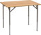 Berger Carry Table Pliante de Camping, Plateau en Bambou, Cadre en Aluminium, 80 x 60 cm, Argent, Marron Clair