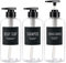 3 Botellas Dispensadoras de Baño Segbeauty, Botellas de Bomba de Recarga de 500 ml Para Champú de Jabón Líquido Corporal, Loción de Prensa de Plástico, Acondicionador, Gel de Ducha, Viajes, Hotel