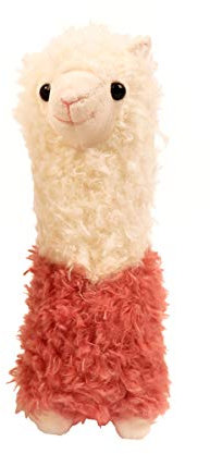 Boosns Peluche Alpaca Giocattolo Animale Farcito Qualità Super Soft (Rosso, 28cm)