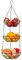 Rubberneck Juego de 3 Fruteros Colgantes - Para el Almacenamiento óptimo de Frutas y Verduras, Color Negro